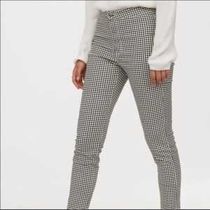 H&M Divided Super Skinny Houndstooth Ankle Jeans